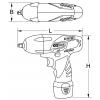 KS Tools 515.3516, 5153516 aku rázový utahovák, 10.8 V, 2.0 Ah, Li-Ion