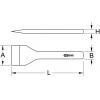 KS Tools 1620434 162.0434 Plochý sekáč 120 mm Celková délka 220 mm 1 ks