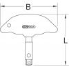 KS Tools 516.1414 5161414 Čtyřhran pro šroubovák s čelním vývrtem