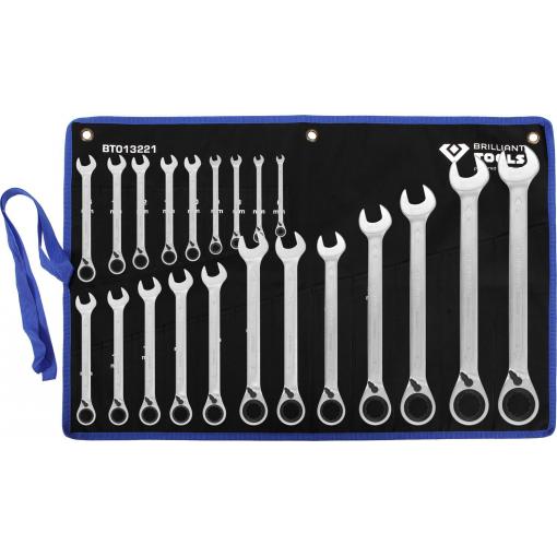 Brilliant Tools BT013221 BT013221 Sada očkových ráčnových klíčů Délka klíče (cm) (jen pro nadpis) 8 - 53 mm