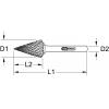 KS Tools 5153271 frézovací kolík , tvrdokov, Délka 38.5 mm, Vnější Ø 3 mm