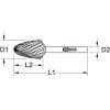 KS Tools 5153261 frézovací kolík , tvrdokov, Délka 38.5 mm, Vnější Ø 3 mm