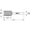 KS Tools 5153221 frézovací kolík , tvrdokov, Délka 38.5 mm, Vnější Ø 3 mm