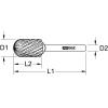 KS Tools 5153241 frézovací kolík , tvrdokov, Délka 38.5 mm, Vnější Ø 3 mm