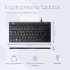 R-GO Tools Compact Break kabelový klávesnice německá, QWERTZ černá ergonomická