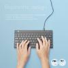 R-GO Tools Compact Break kabelový klávesnice US anglická, QWERTY černá ergonomická