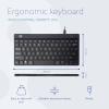 R-GO Tools Compact Break kabelový klávesnice US anglická, QWERTY černá ergonomická