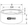 KS Tools 460.0090 460.0090 klíč na nápravovou matici