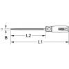 KS Tools 1570324 Pilník Délka 230 mm 1 ks