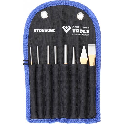 Brilliant Tools Sada dlát a vytloukačů závlaček, 8 ks BT085060