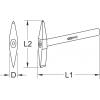 KS Tools 964.2021 9642021 Svářečské kladívko 450 g 340 mm 1 ks