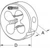 KS Tools 3321005 závitník metrický jemný M8 x 0.75 ocel 25 mm