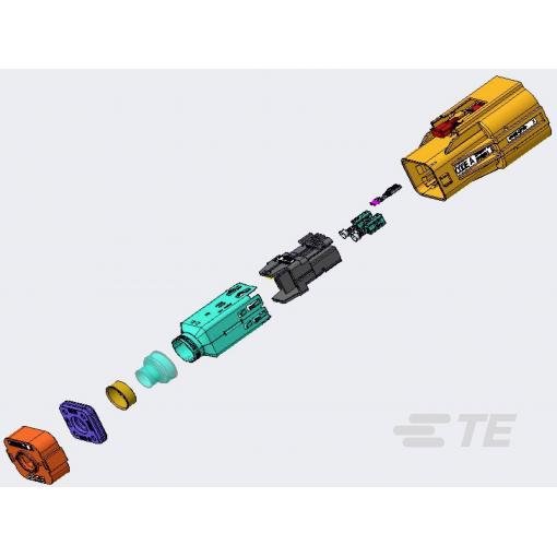 TE Connectivity zástrčkový konektor na kabel YHVA630-2PHM-6MM-A, 1 ks Package