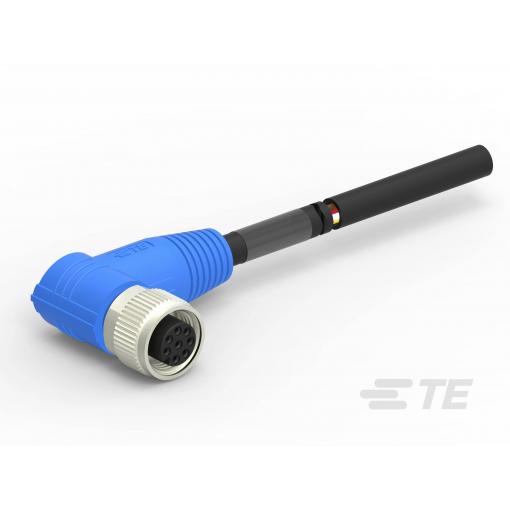 TE Connectivity upravený zástrčkový konektor pro senzory - aktory, T4161410008-005, 2 ks