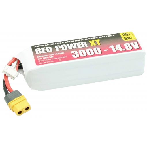 Red Power 15426 akupack Li-Pol (modelářství), 14.8 V, 3000 mAh, články 4, Softcase, XT60