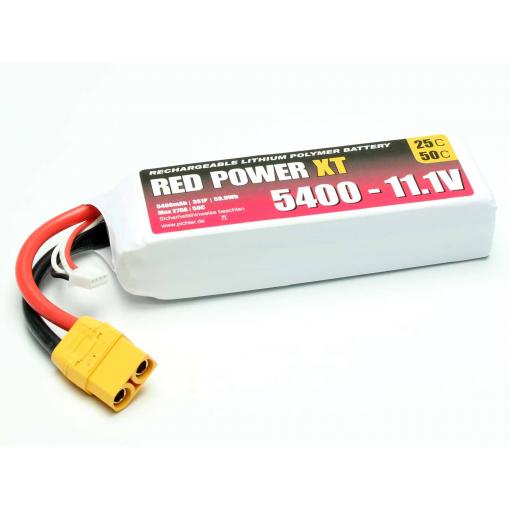 Red Power 15438 akupack Li-Pol (modelářství), 11.1 V, 5400 mAh, články 3, Softcase, XT90