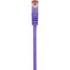 Renkforce RF-4724912 RJ45 síťové kabely, propojovací kabely CAT 6 S/FTP 0.15 m fialová s ochranou, pozlacené kontakty, lze namontovat 1 ks