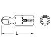 KS Tools 911.3725 911.3725 bit inbus Pohon (šroubovák): 1/4 (6,3 mm) Typ zakončení: šestiúhelník 1/4 25 mm