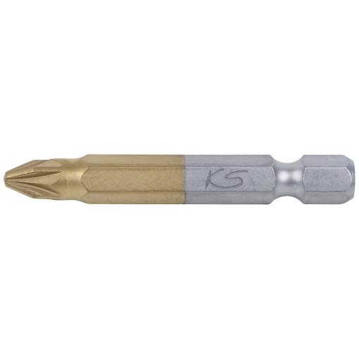 KS Tools 911.3644 9113644 křížový bit PZ 2 speciální ocel Potaženo titanem C 6.3 5 ks