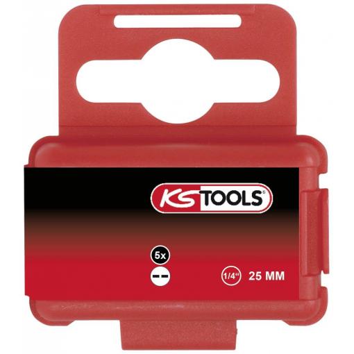 KS Tools 911.2920 plochý bit s drážkou 10 mm speciální ocel C 6.3 5 ks