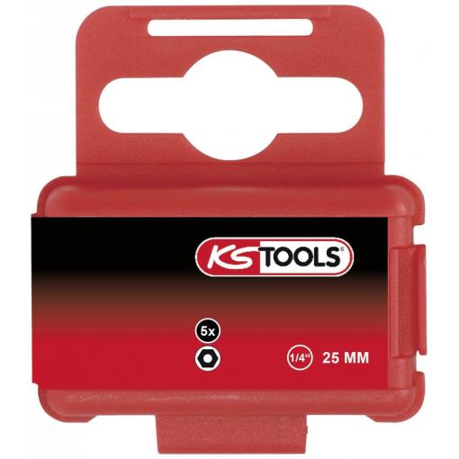 KS Tools 911.2938 911.2938 bit inbus Pohon (šroubovák): 1/4 (6,3 mm) Typ zakončení: šestiúhelník 2.5 mm 25 mm
