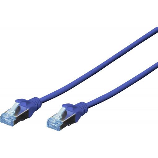 Digitus DK-1531-005/B RJ45 síťové kabely, propojovací kabely CAT 5e SF/UTP 0.50 m modrá 1 ks