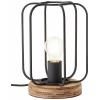 Brilliant Tosh 93147/66 stolní lampa E27 dřevo (tmavé), černá (korund)