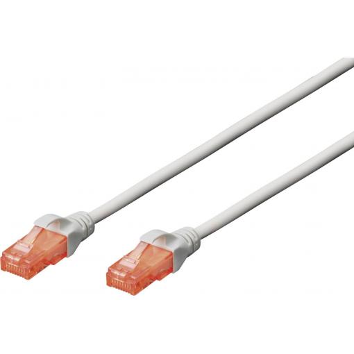 Digitus DK-1614-010 RJ45 síťové kabely, propojovací kabely CAT 6 U/UTP 1.00 m šedá s ochranou 1 ks