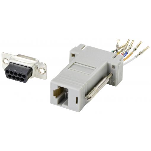TRU COMPONENTS D-SUB adaptér D-SUB zásuvka 9pólová - RJ45 zásuvka 1 ks