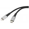 Renkforce USB-C®, Apple Lightning; kabel 2.00 m Plášť kabelu z recyklovaného materiálu, extrémně odolné pletené stínění, flexibilní provedení, extrémně tenký