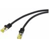 Renkforce RF-4995168 RJ45 síťové kabely, propojovací kabely CAT 6a (surový kabel CAT 7) S/FTP 20.00 m černá krytí TPE, flexibilní provedení, samozhášecí 1 ks