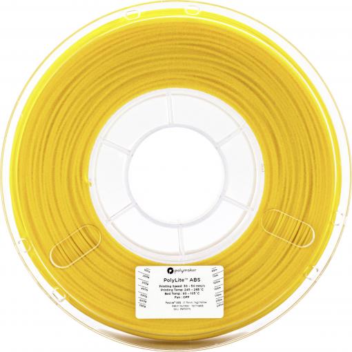 Polymaker 70176 vlákno pro 3D tiskárny ABS plast Bez zápachu 2.85 mm 1 kg žlutá PolyLite 1 ks