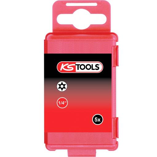 KS Tools 918.3666 9183666 bit Torx TB 25 speciální ocel niklováno E 6.3 5 ks