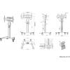 Neomounts FL50S-825WH1 TV kolečkový vozík 94,0 cm (37) - 190,5 cm (75) podlahový stojan, naklápěcí, nastavitelná výška