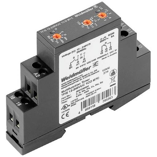 Weidmüller TFIS 12-240VUC 1CO M7C 2697250000 časové relé, 0.5 - 360000 s, 1 ks