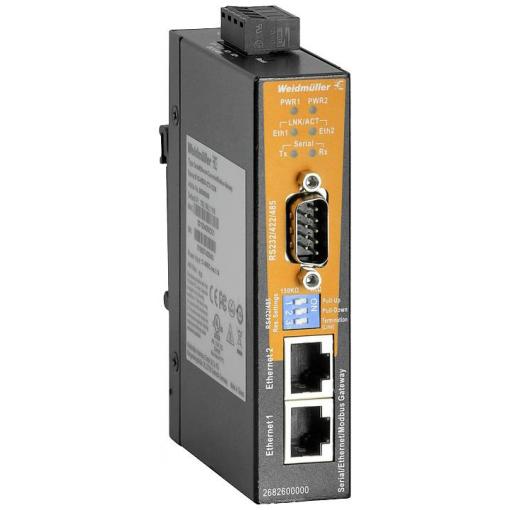 Weidmüller IE-CS-MBGW-2TX-1COM brána RJ-45, D-SUB9, vstupy počet vstupů: 2 x