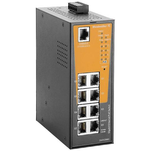 Weidmüller 2682420000 IE-SW-AL08M-8GTPOE průmyslový ethernetový switch 10 / 100 / 1000 MBit/s funkce PoE