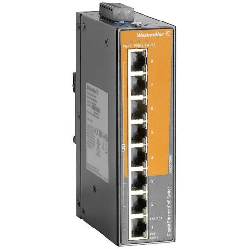 Weidmüller 2682400000 IE-SW-EL08-8GTPOE průmyslový ethernetový switch 10 / 100 / 1000 MBit/s funkce PoE