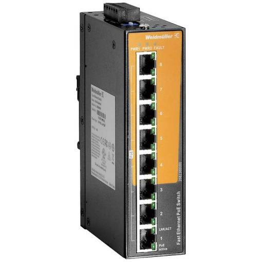 Weidmüller 2682380000 IE-SW-EL08-8POE průmyslový ethernetový switch 10 / 100 MBit/s funkce PoE