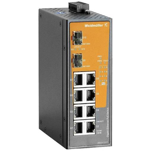 Weidmüller 2682410000 IE-SW-EL10-8GTPOE-2GESFP průmyslový ethernetový switch 10 / 100 / 1000 MBit/s funkce PoE