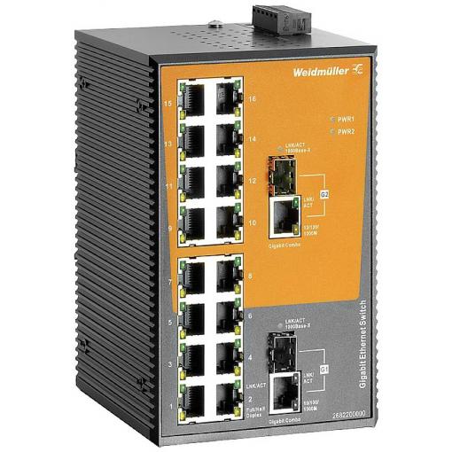 Weidmüller 2682200000 IE-SW-EL18-16TX-2GC průmyslový ethernetový switch 10 / 100 / 1000 MBit/s