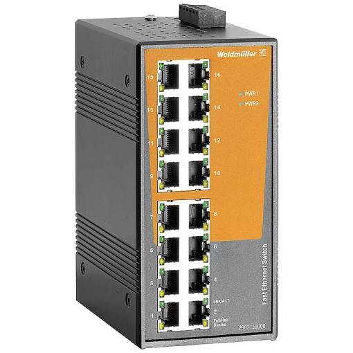 Weidmüller 2682150000 IE-SW-EL16-16TX průmyslový ethernetový switch 10 / 100 MBit/s