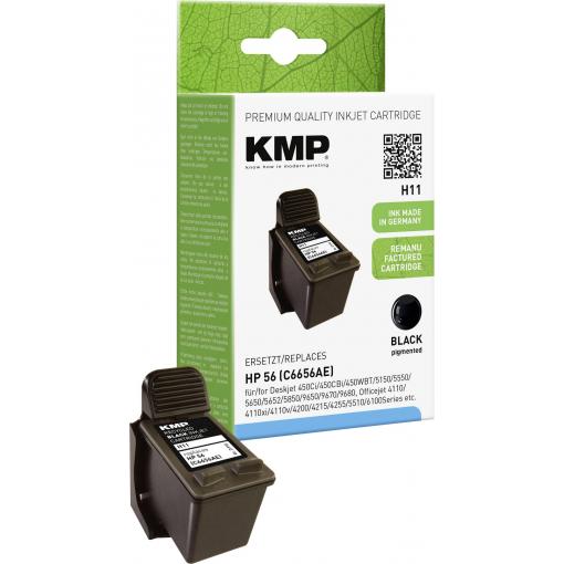 KMP Ink náhradní HP, LSK, OTC, Odixion, Olivetti, Output Solutions, Seiko Precision, Telecom Italia 56, C6656AE kompatibilní černá H11 0995,4561