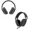 Logitech ZONE VIBE 100 Headset uzavřená (Over Ear) Bluetooth® stereo grafit Redukce šumu mikrofonu, Potlačení hluku regulace hlasitosti, Vypnutí zvuku mikrofonu