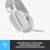 Logitech ZONE VIBE 100 Headset uzavřená (Over Ear) Bluetooth® stereo bílá Redukce šumu mikrofonu, Potlačení hluku regulace hlasitosti, Vypnutí zvuku mikrofonu