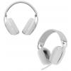 Logitech ZONE VIBE 100 Headset uzavřená (Over Ear) Bluetooth® stereo bílá Redukce šumu mikrofonu, Potlačení hluku regulace hlasitosti, Vypnutí zvuku mikrofonu