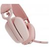 Logitech ZONE VIBE 100 Headset uzavřená (Over Ear) Bluetooth® stereo růžová Redukce šumu mikrofonu, Potlačení hluku regulace hlasitosti, Vypnutí zvuku mikrofonu