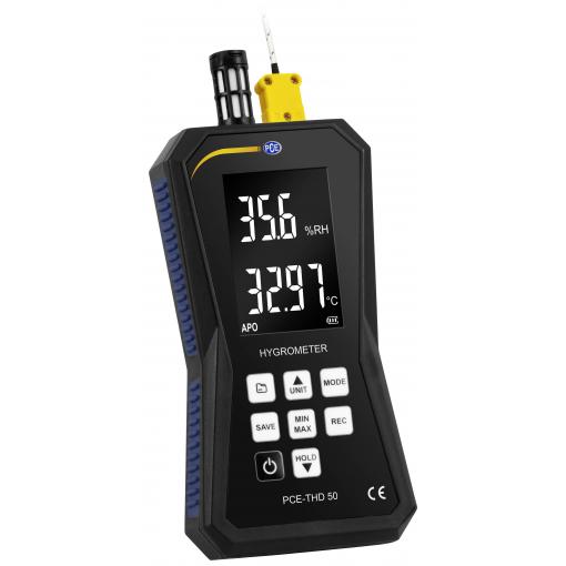 PCE Instruments PCE-THD 50 datalogger vzdušné vlhkosti, teplotní datalogger vlhkost vzduchu, teplota -100 do +1372 °C 0 do 100 % rF