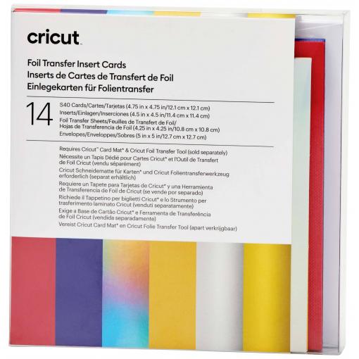 Cricut Insert Cards FOIL Celebration S40 sada karet červená, modrá