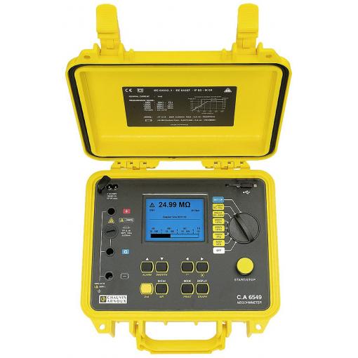 Chauvin Arnoux C.A 6549 tester izolací 500 V, 1000 V, 2500 V, 5000 V, 10 TΩ